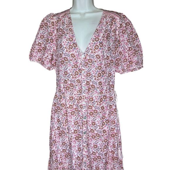 Faherty Orinda Organic Cotton Floral Maxi Dress NWT Size Small - Picture 9 of 13